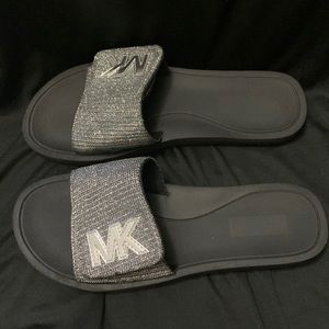 Michael Kors sparkle slides